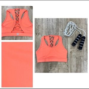 New Threads 4 Thought Lace Up Sports Bra M